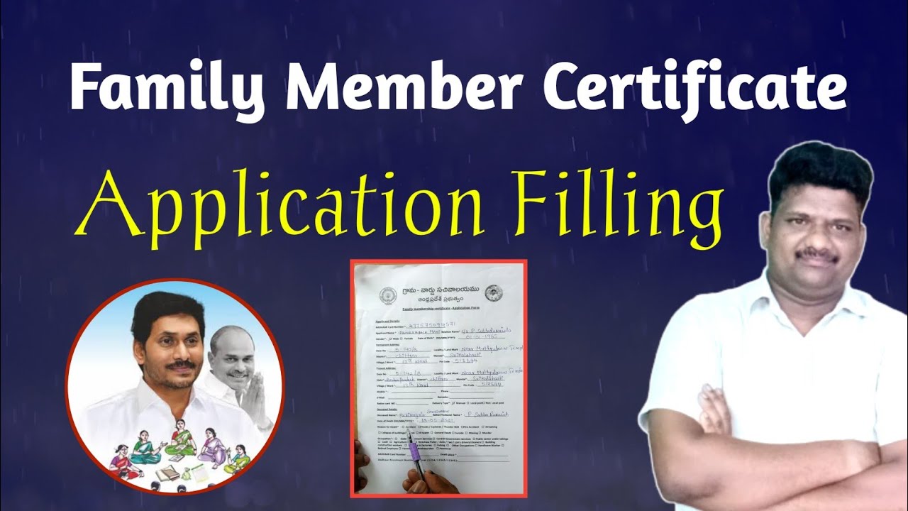 Application Filling process For Family Member Certificate in Telugu,#maddimadugumunirathnam,Status