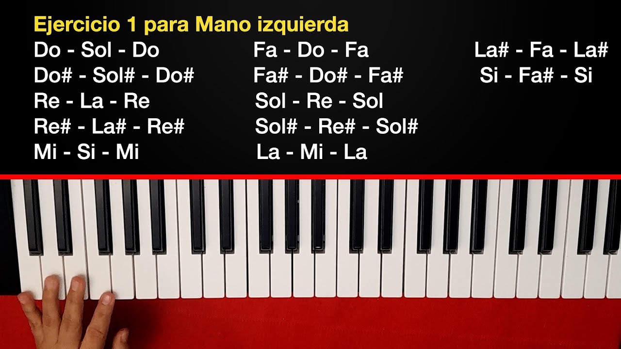 Ejercicios de piano para la mano izquierda