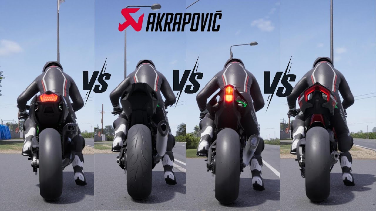 R1 S1000RR H2R AND V4 WITH EXHAUST AKRAPROVIC