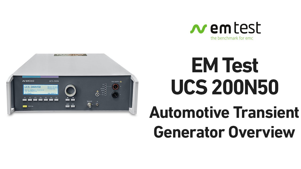 EM Test UCS 200N50 Transient Generator Overview
