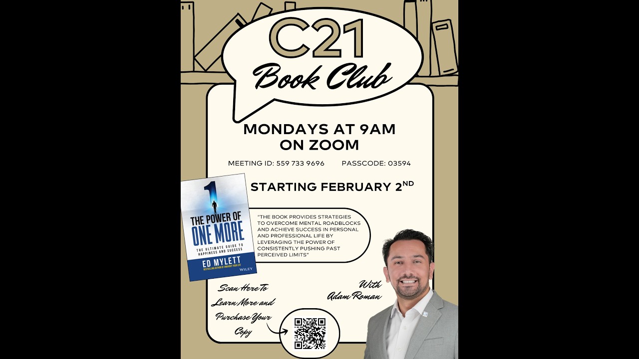 CENTURY 21 Jordan Link and Company Book Club The Power of One More week 2