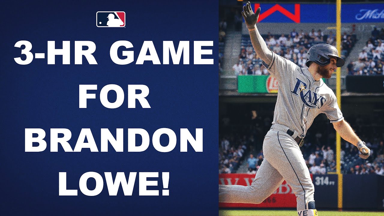 Brandon Lowe launches 3 homers in a route of the Yankees as the Rays head for the postseason.