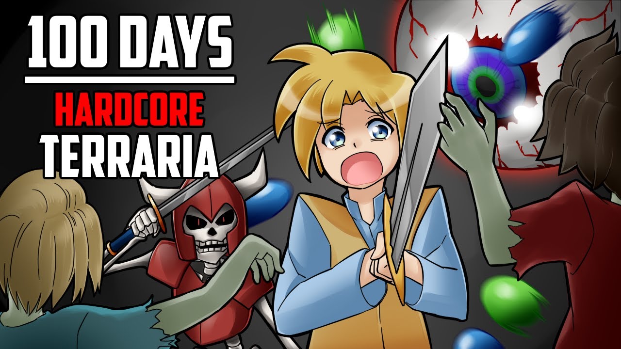 100 Days in Hardcore Terraria | HappyDays