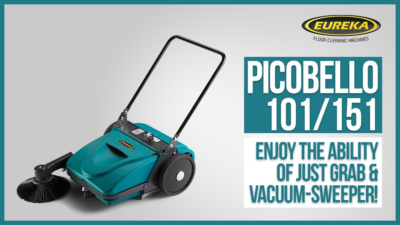 Manual Sweeper Eureka Picobello | the only push sweeper with patented dust control system.