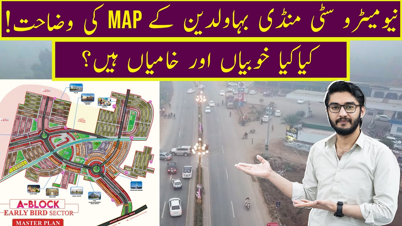 New Metro City Mandi Bahauddin Map Revealed, Complete Map Explanation. Where to Invest? Important