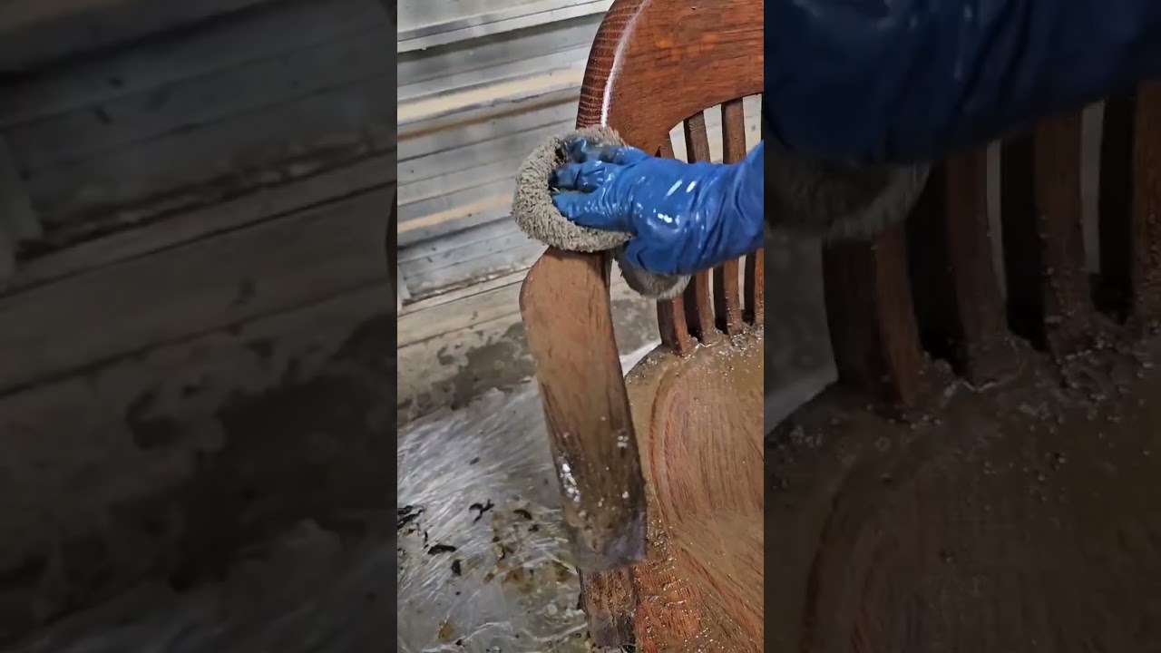 ANTIQUE CHAIR RESTORATION #diy #painting #home #fyp #furniture