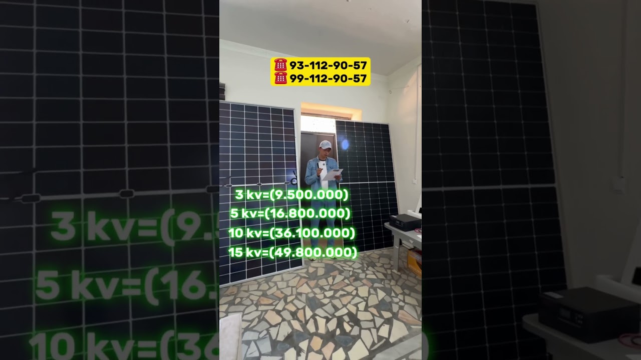 Quyosh panel narxlari 2025