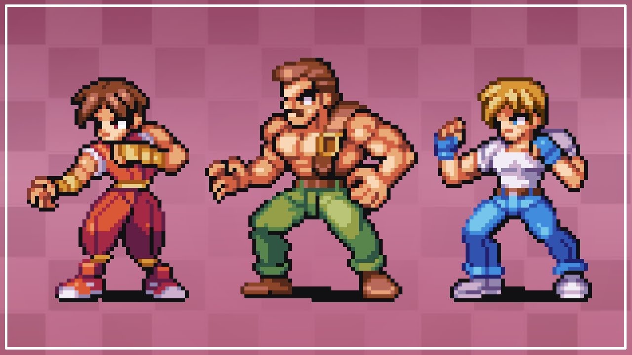 Pixel Art Timelapse - Final Fight Main Characters - CAPCOM