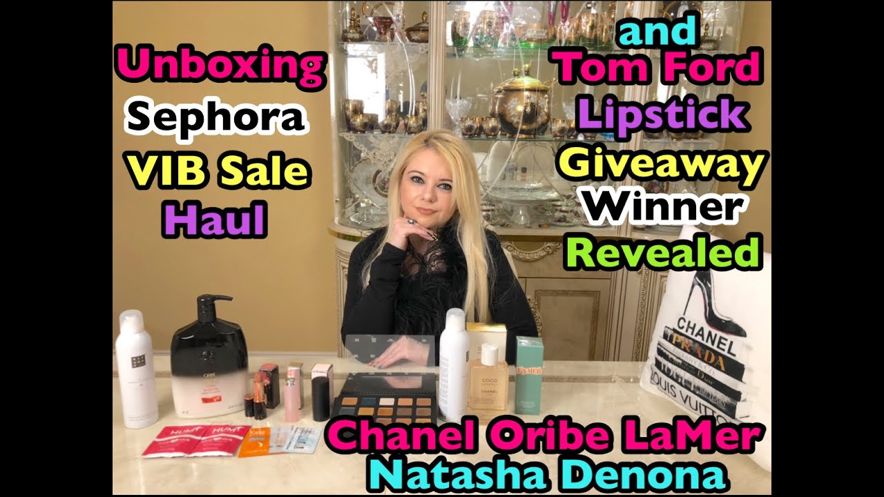 Unboxing Sephora VIB Sale Luxury Makeup, Skincare, Fragrance. Tom Ford Giveaway Winner Revealed