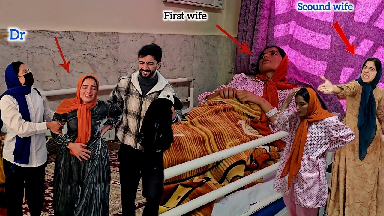 Pregnant first wife in the emergency room; tension between husband and evil second wife