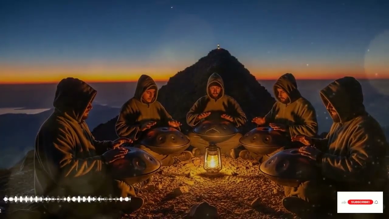 Calm Handpan Vibrations Merging With Gentle Frequencies For Deep Inner Healing And Restful Sleep