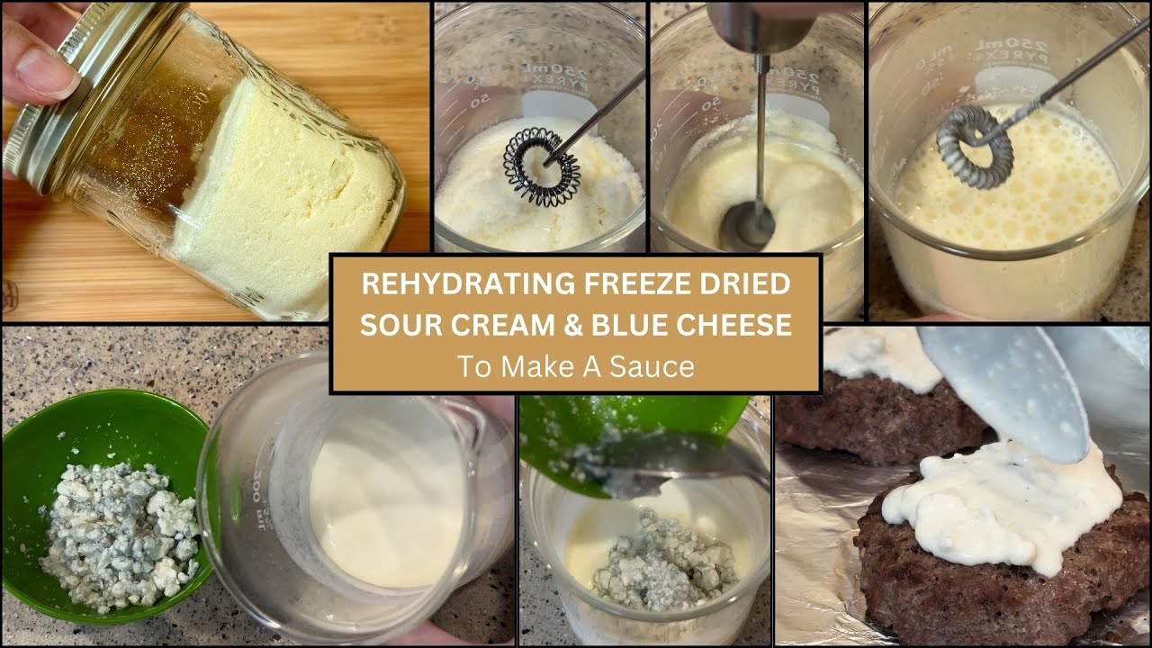 Rehydrating Freeze Dried Food - Sour Cream and Blue Cheese Crumbles (To Make A Sauce)