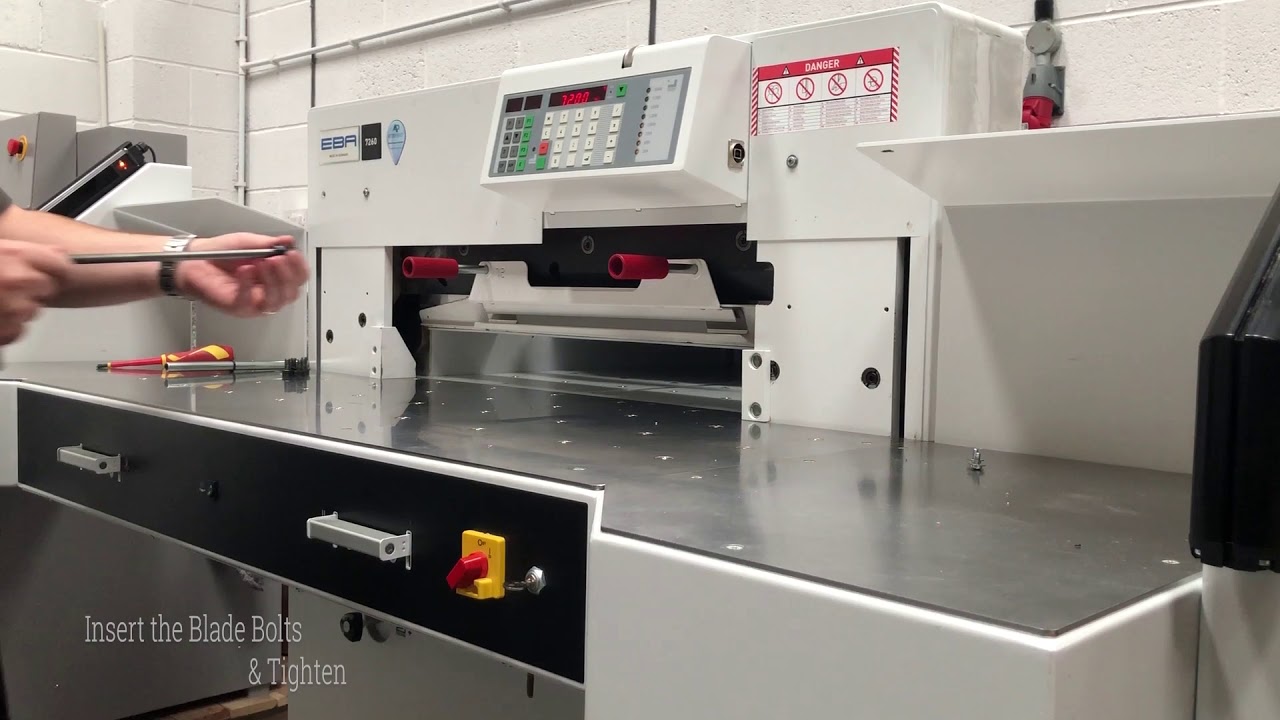 Ideal 7260 & 7228 Guillotine - Blade Change Procedure