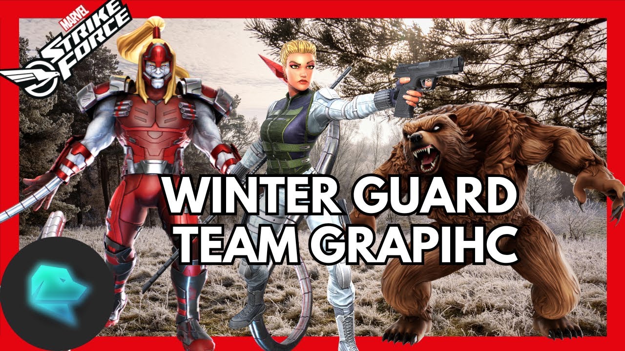 Winter Guard Team Graphic | Marvel Strike Force | MSF