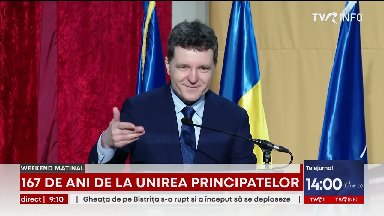 Președintele Nicușor Dan, la Colegiul Unirea din Focșani, de Ziua Principatelor Unite