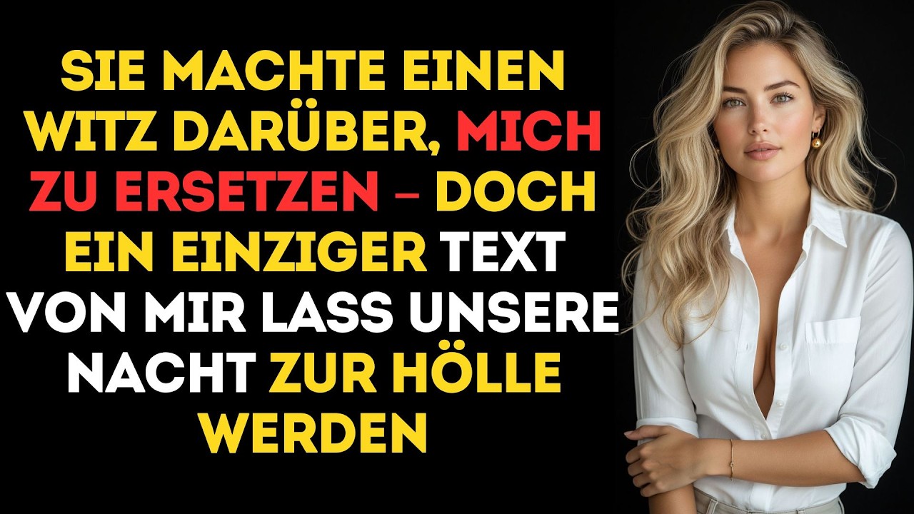 SIE HATTE MICH MIT EINEM WITZ ÜBER ERSETZEN GEÄRGERT, DOCH EINE NACHRICHT VON MIR LASS DEN WITZ...