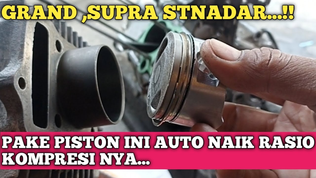 REVIEW PASANG PISTON VARIO KARBU DI HONDA GRAND/SUPRA || ini keunggulan piston vario