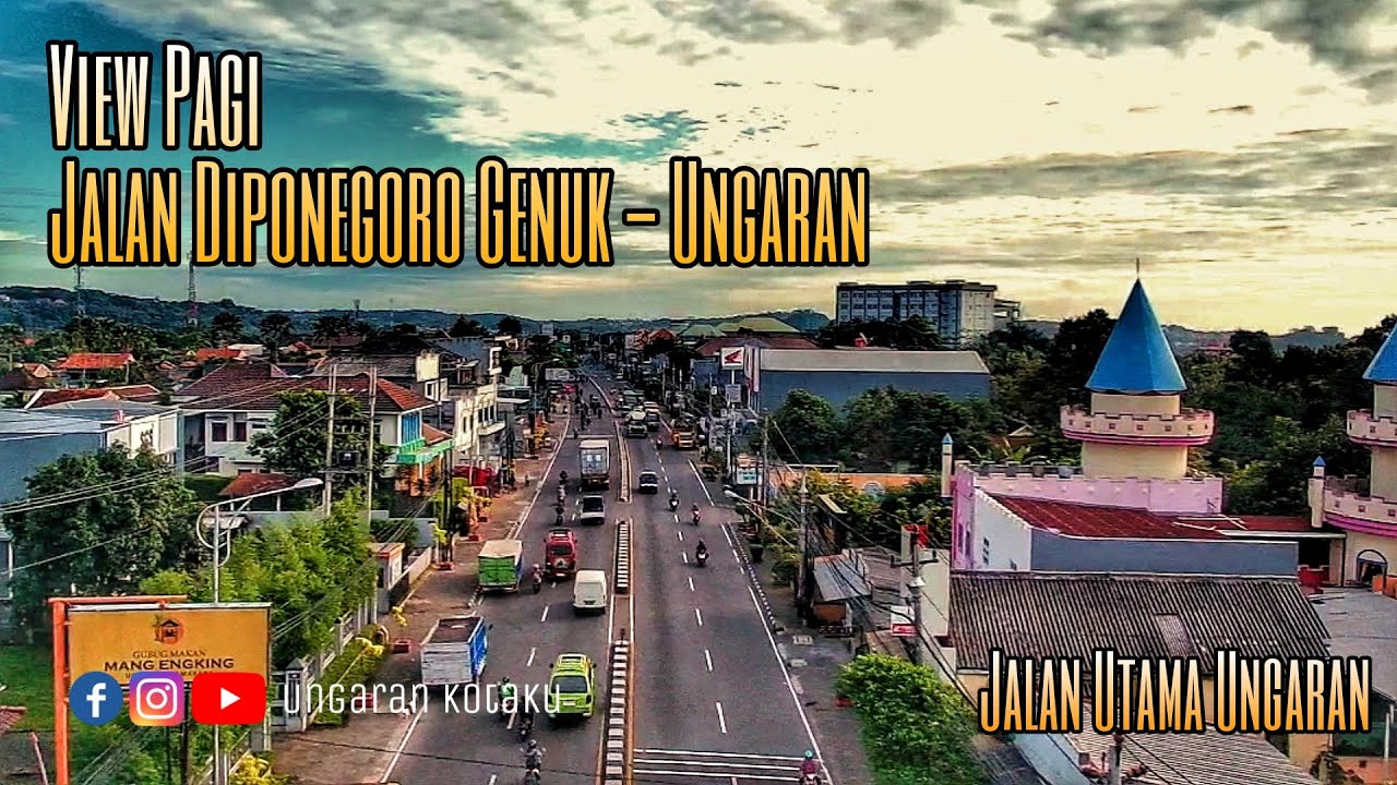 View Jalan Diponegoro Genuk, Ungaran - 16 Juni 2021 | Drone View SJRC F11 PRO 4K