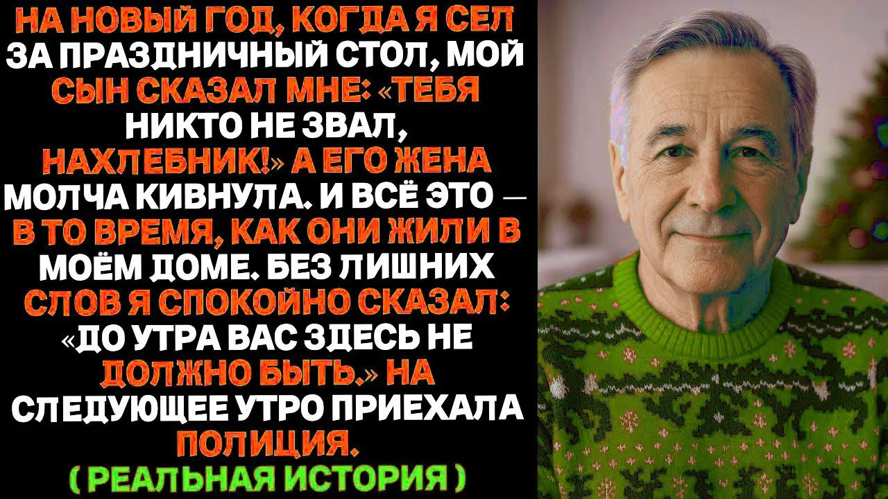 В новогодний день мой сын назвал меня нахлебником и запретил садиться за стол. Тогда я…