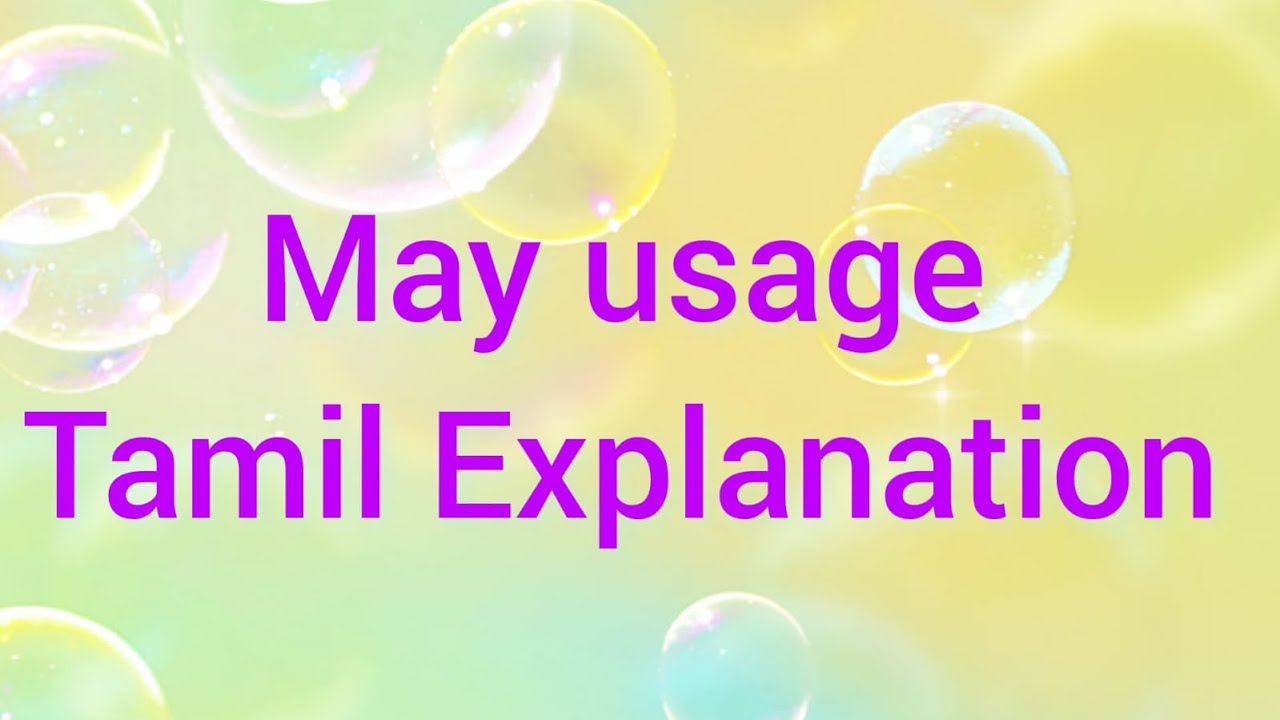 May – English Grammar | Simple Explanation with Tamil Examples