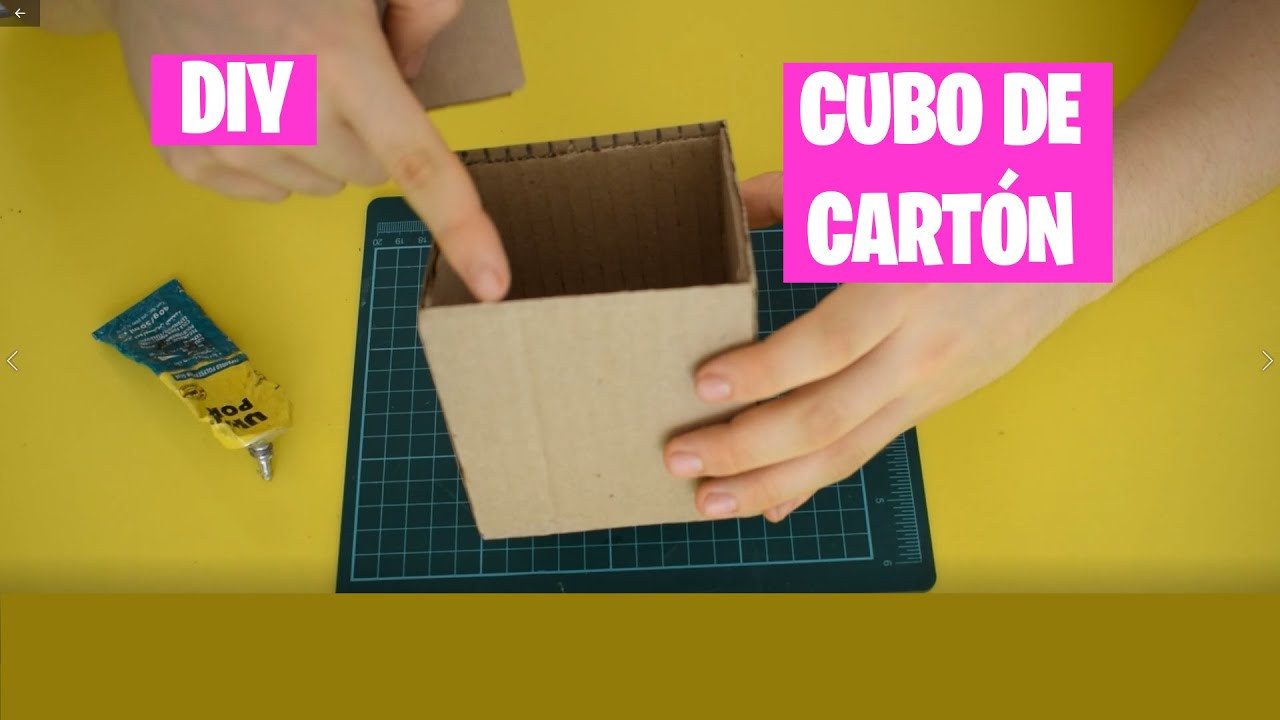 cómo hacer un cubo de cartón