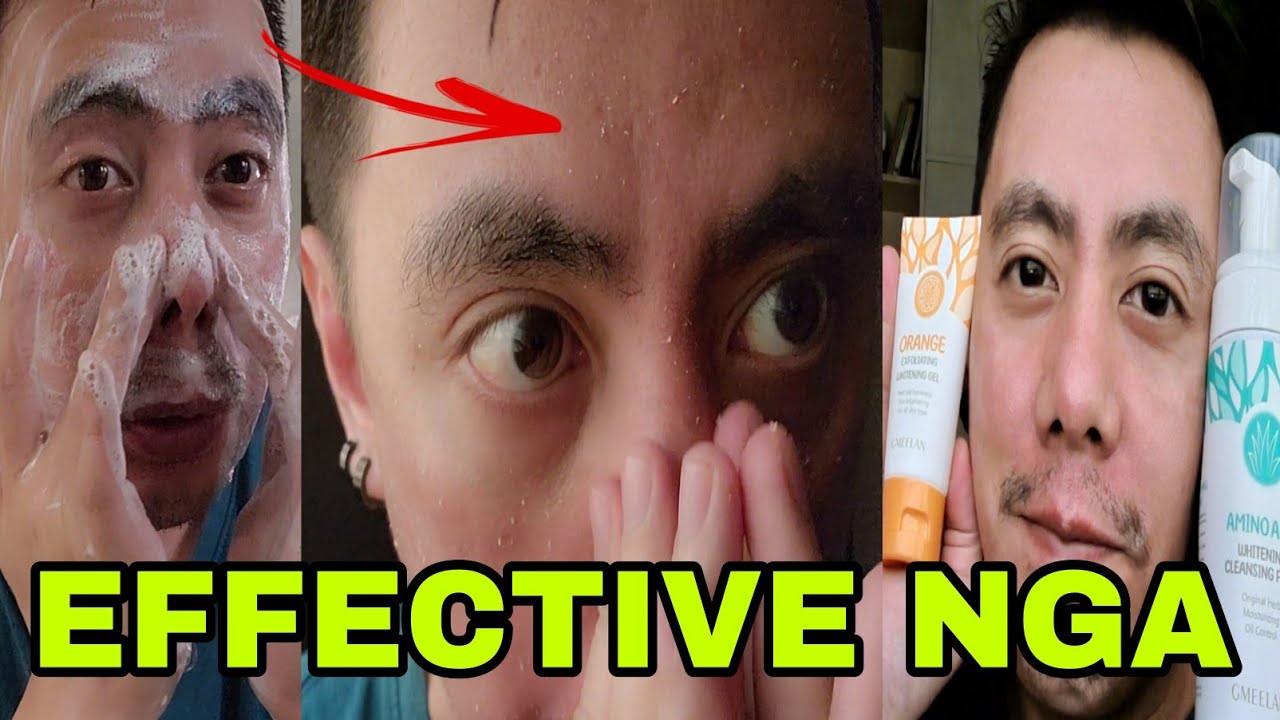 EFFECTIVE BA? GMEELAN Exfoliating Whitening Gel & Anti-Acne Facial Foam Review | Before & After Demo