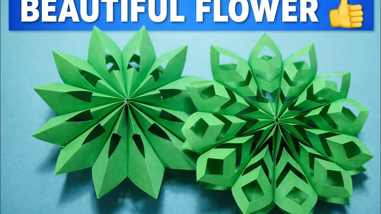 Haw to make a beautiful DIY paper flower step-by-step #easy paper craft #handmade paper flower 
