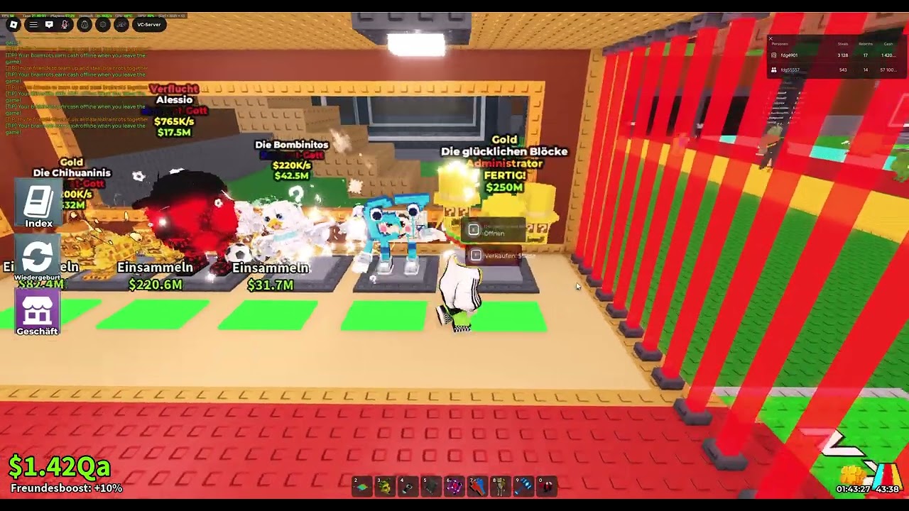 steal a brainrot Admin Blöcke Opening