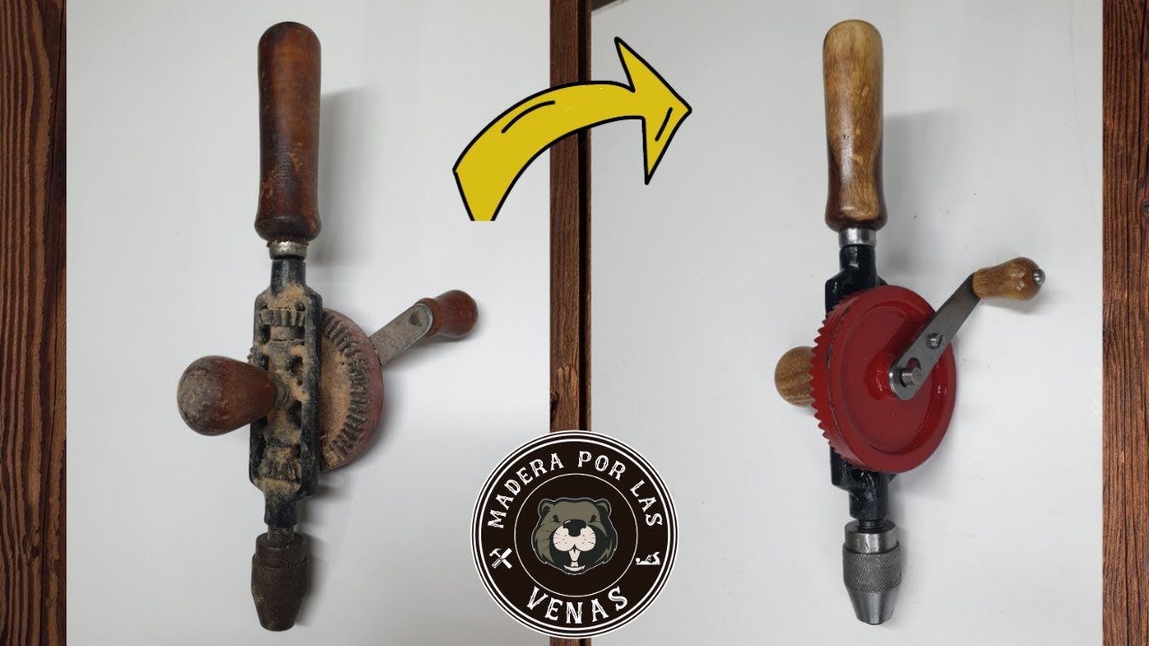 Restauración de taladro manual Vintage, mira que cambio!!