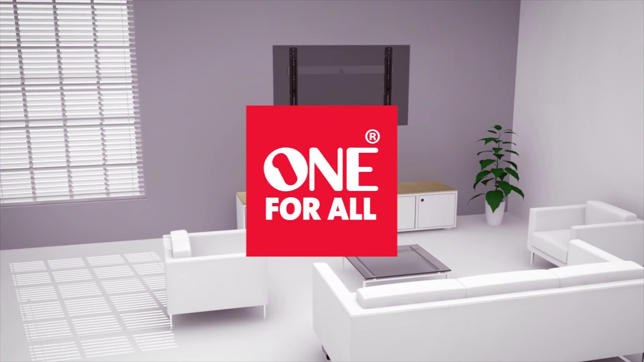 One For All WM6621  Ultra Slim How to install Wall mount bracket instruction video