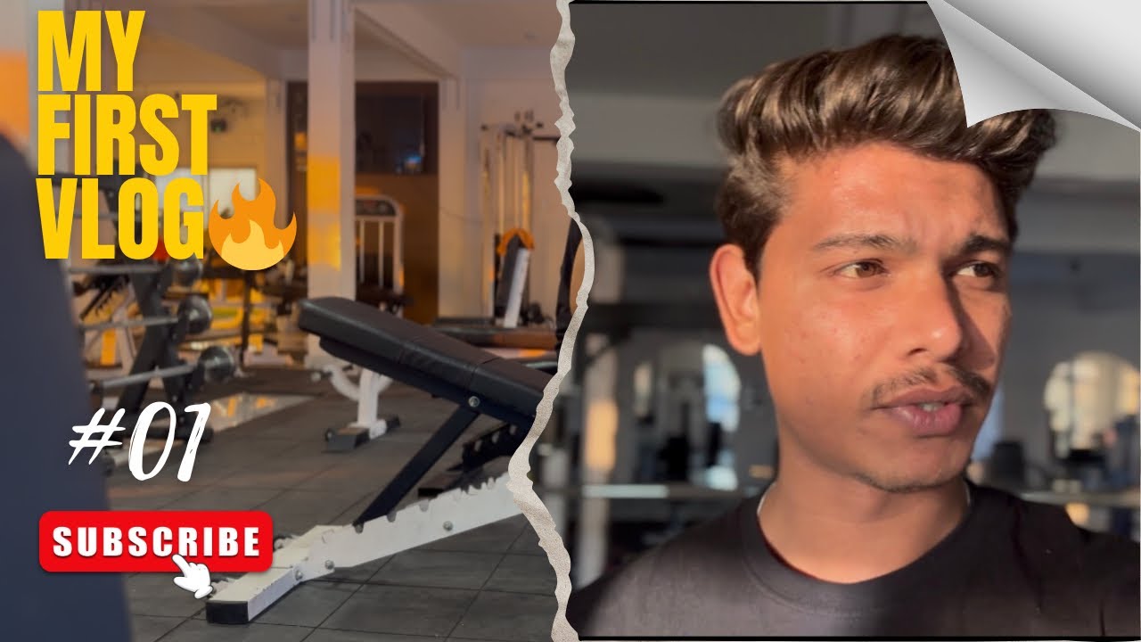 MY FIRST VLOG 🔥|| chest ￼& tricep 💪🏻workout|| daily vloging 