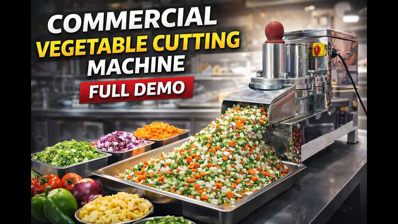 Commercial Vegetable Cutting Machine Full Demo#vegetables #machine #food #chapati