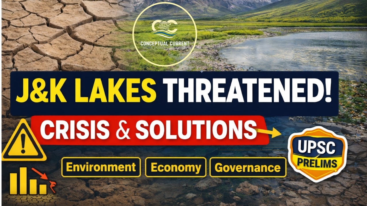 J&K Lake Crisis: 518 Lakes Gone or Shrinking | UPSC Explained