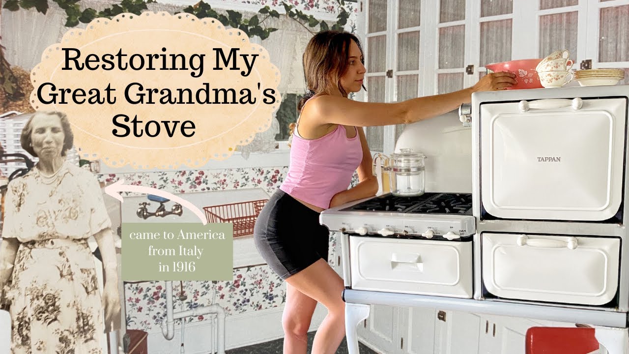 Restoring My Great Grandma's 1900's Stove | Her First Stove In America | Antique Stove Cleaning