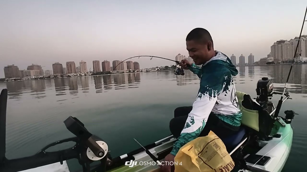 First Catch with Maguro Samurai V2 PE1-3 | Kayak Trolling in Doha Qatar! 🔥🐟