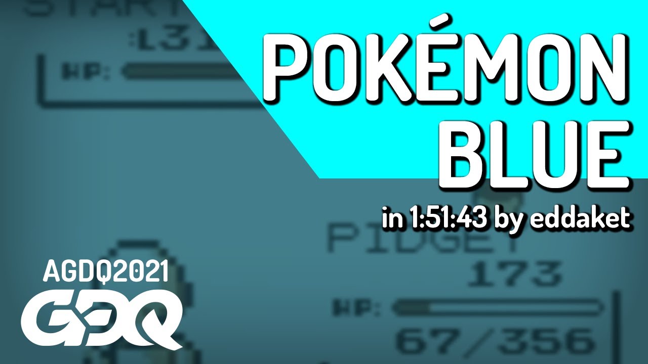 Pokémon Blue by eddaket in 1:51:43 - Awesome Games Done Quick 2021 Online