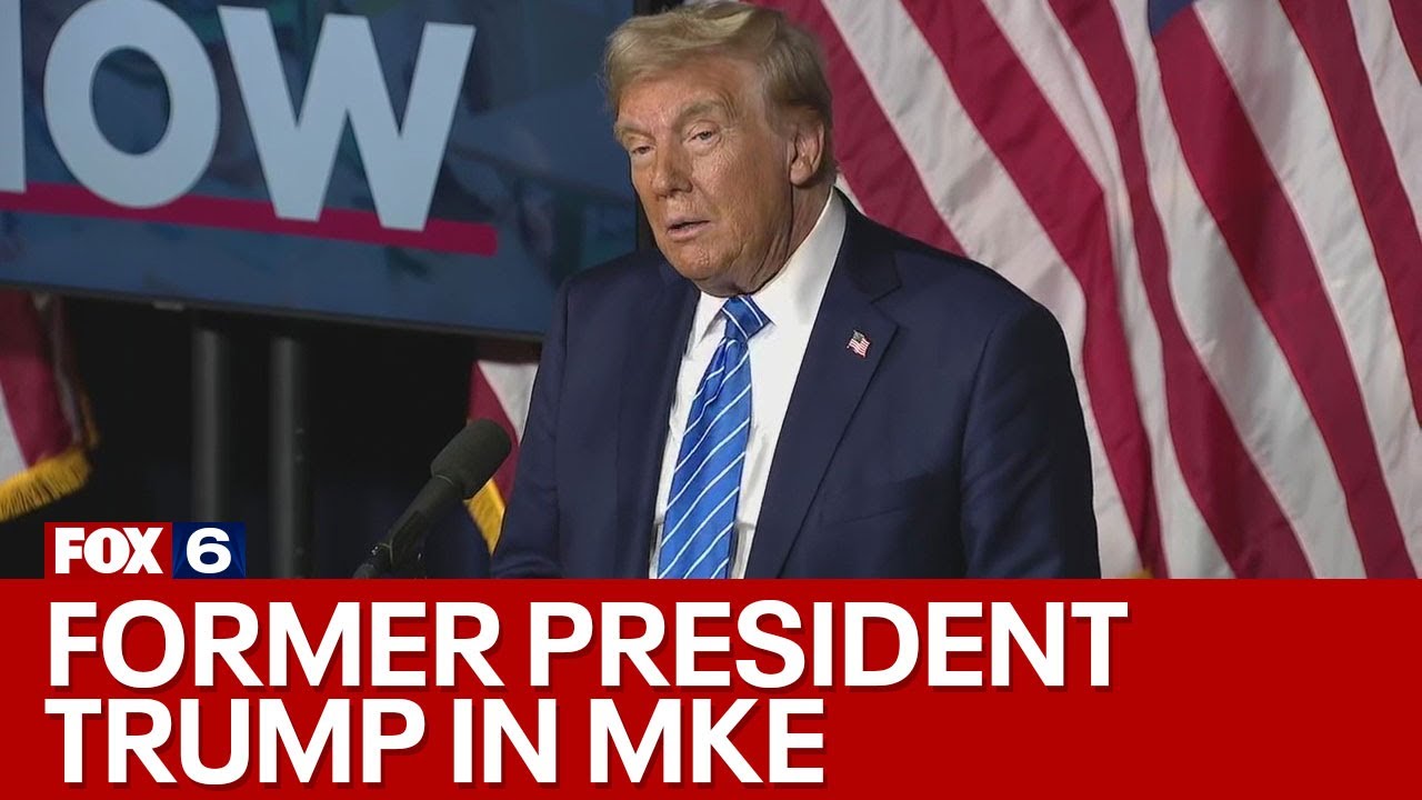 Former President Donald Trump Wisconsin visit, campaigning in Milwaukee | FOX6 News Milwaukee