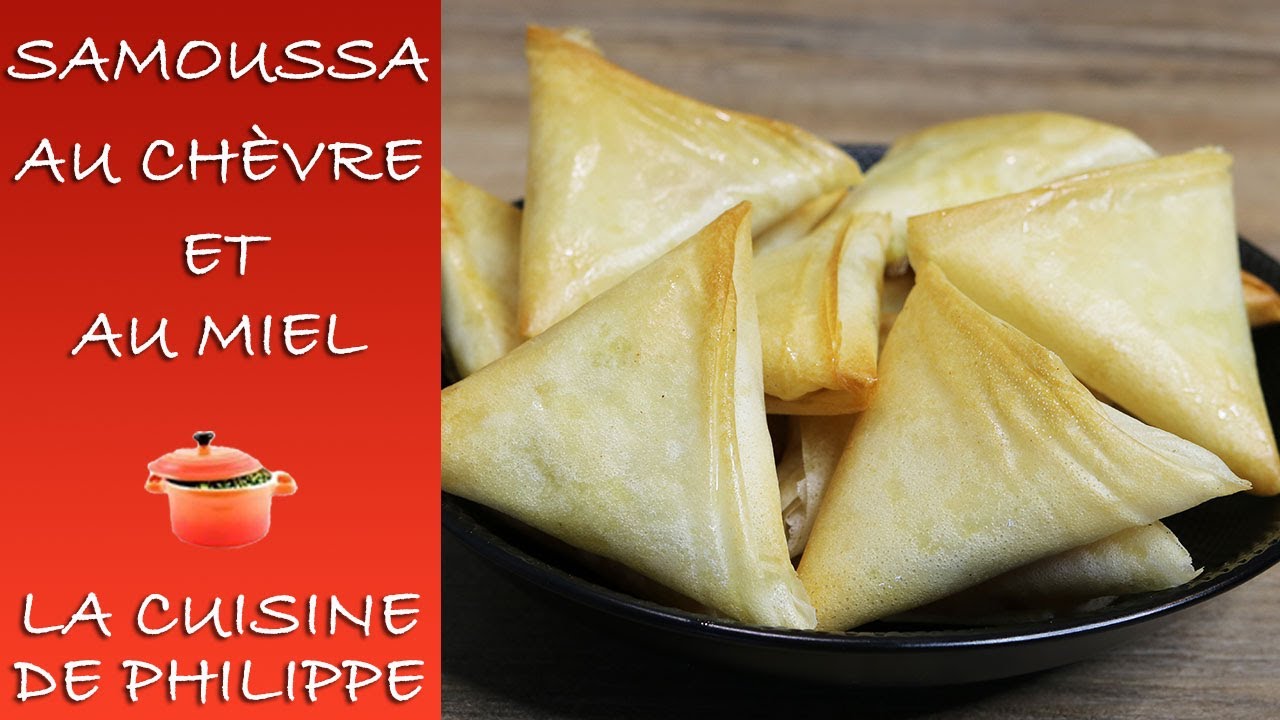 Samoussa au chèvre et au miel