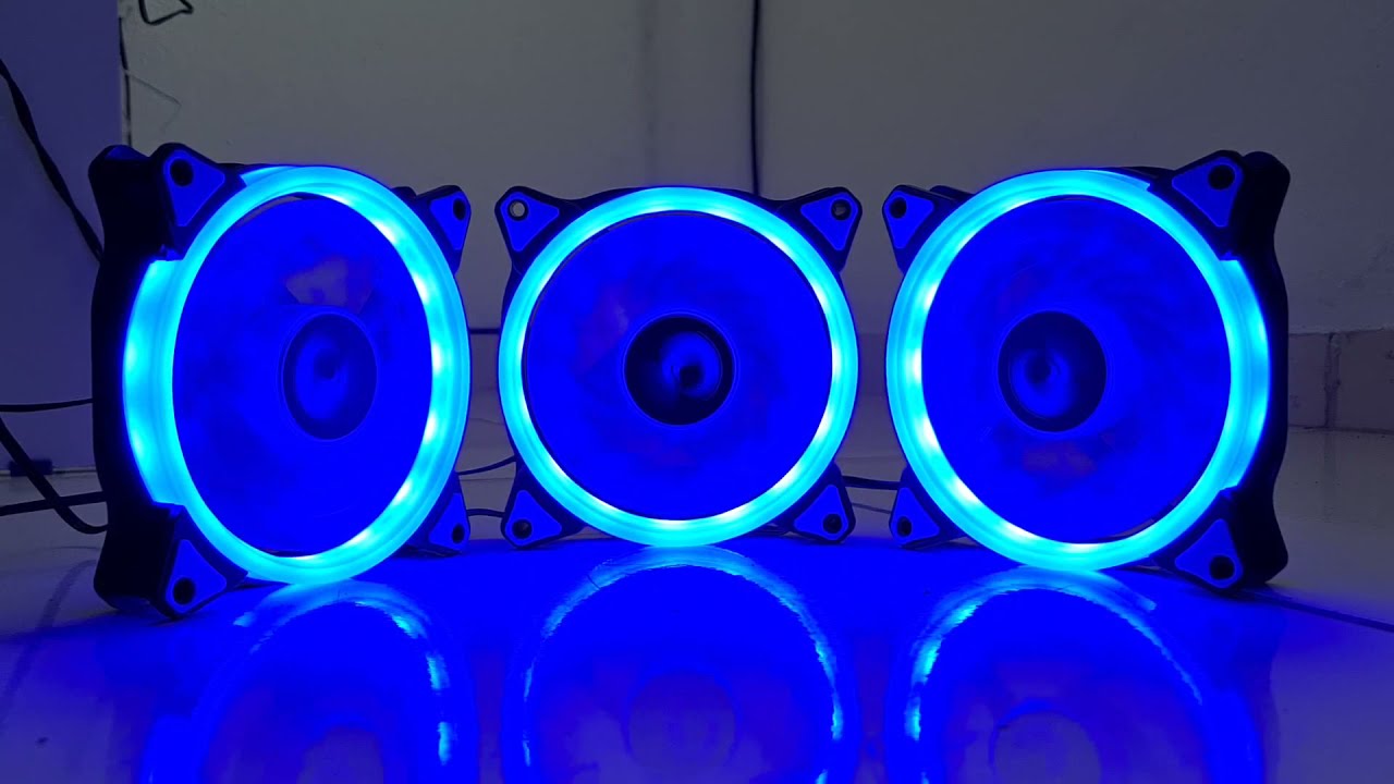 Fan RiseMode Galaxy LED Ring Azul - KIT 3x Fans