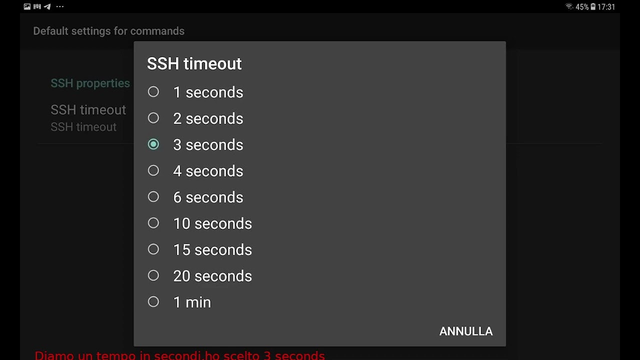 SSH button