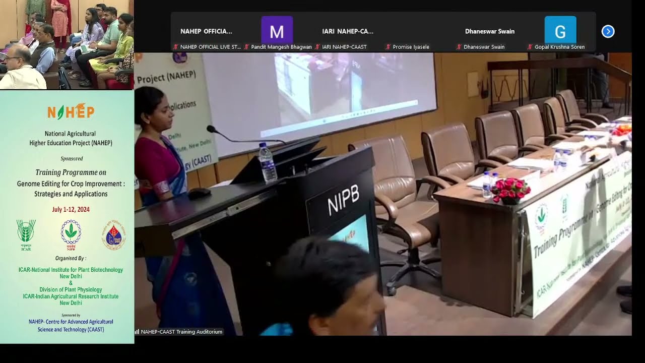 NAHEP CAAST IARI TRAINING PROGRAMME  Live Stream DAY # 10  PART_ # 2