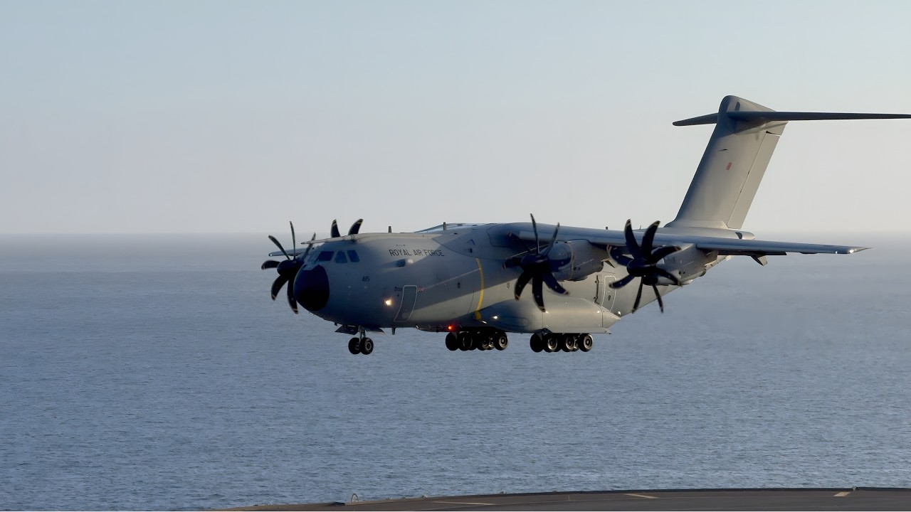 ROYAL AIR FORCE AIRBUS A400M Surprise Landing at Madeira Airport