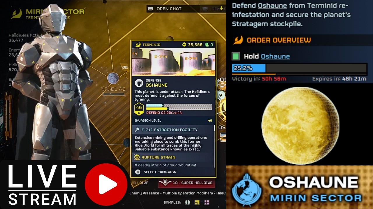 🔴LIVE - HELLDIVERS 2⚡HOLDING HIVE WORLD OSHAUNE⚡ROAD TO 1,000 SUBS
