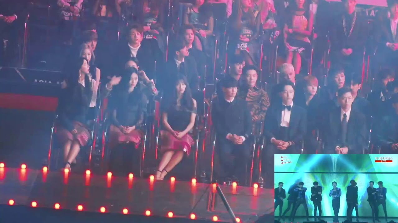 181128 AAA twice, stray kids, momoland, bts react to sf9 now or never