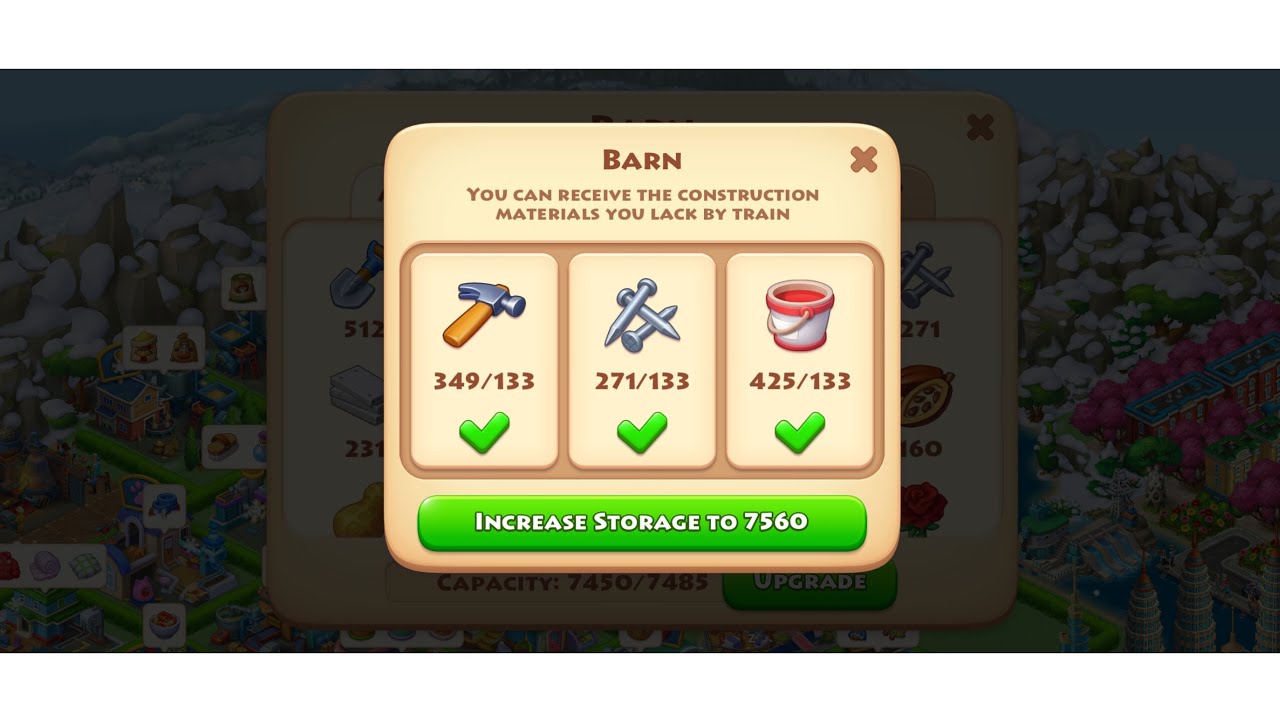 Township Upgrading Barn with tools