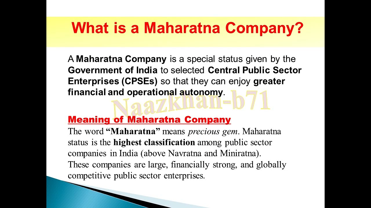 Maharatna Company क्या होती है? | Criteria, Powers & List | Complete Explanation @Naazkhan-b7l