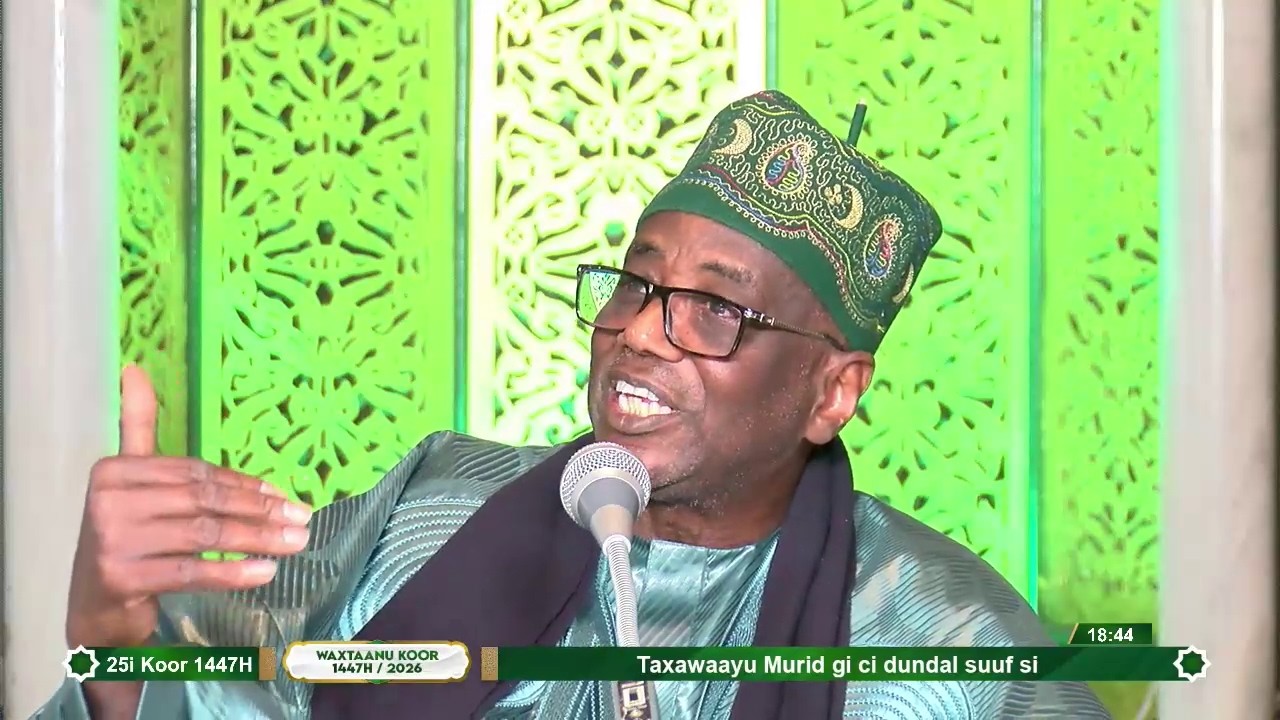 J -25 Waxtaanu Koor 1447H 2026 à la Grande Mosquée de Touba Dr Khadim Sylla