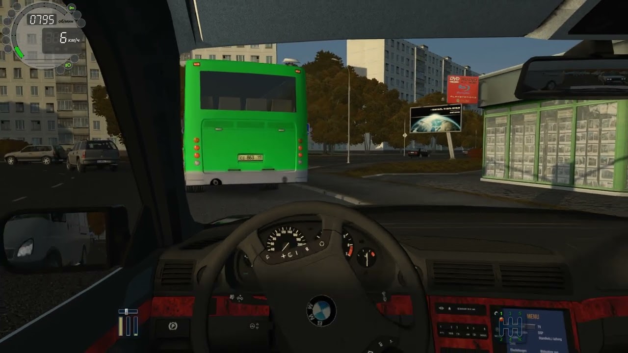👓BMW E38🖤 ПОПАЛ В ДТП!🤡 CITY CAR DRIVING🚦