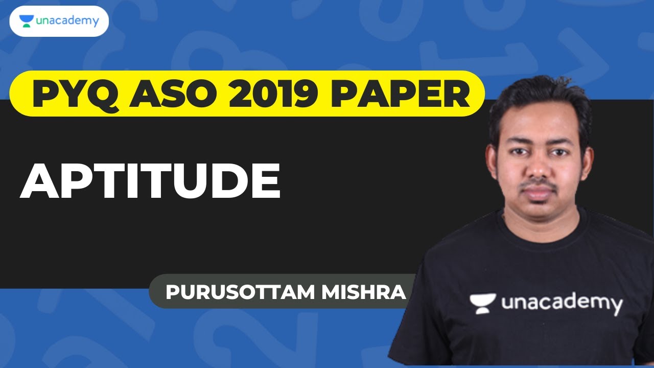 Aptitude | Previous Year ASO 2019 Question Paper | PURUSOTTAM MISHRA