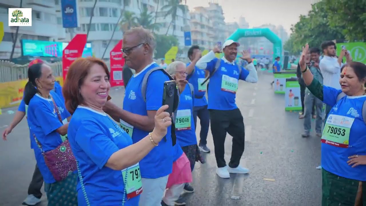 Tata Mumbai Marathon Senior Citizens' Run 2026 Full Video | Adhata Trust Institutional Partner #run